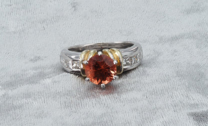 Red Oregon Sunstone 10k Gold Ring