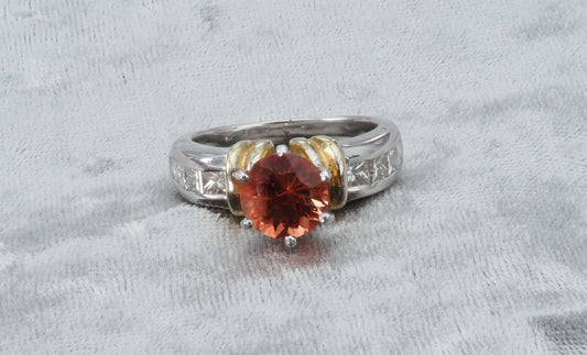 Red Oregon Sunstone 10k Gold Ring