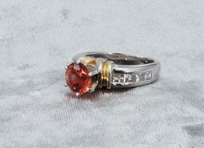 Red Oregon Sunstone 10k Gold Ring