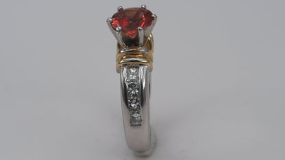 Red Oregon Sunstone 10k Gold Ring